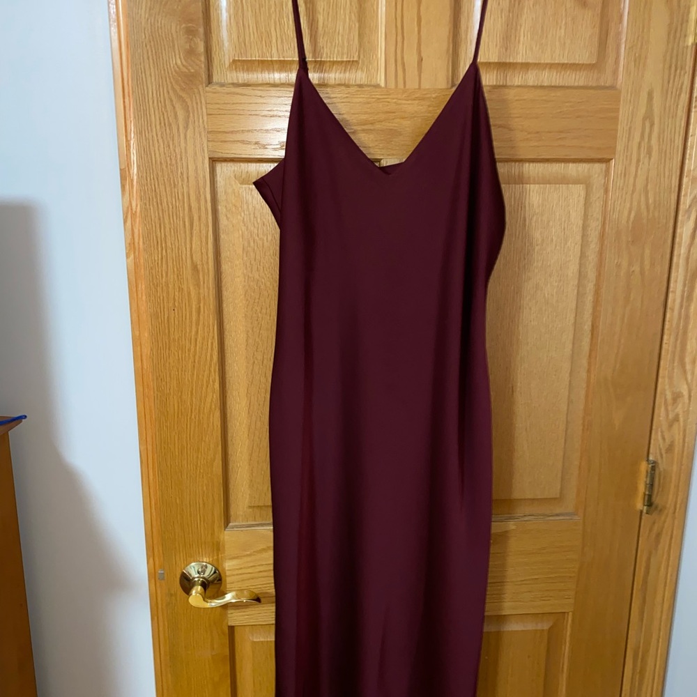 Gianni Bini Spaghetti Strap Burgundy Dress